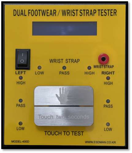 디지털 제전화테스터기, 양발 동시 측정, 손목띠 동시측정
